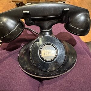 Antique 1930's Western Electric Hotel Desk Phone With Handset